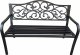 Fancy Garden Ławka ogrodowa z oparciem IRGA stalowa żeliwna 127 cm czarna 2