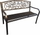 Fancy Garden Ławka ogrodowa z oparciem IRYS stalowa żeliwna 127 cm brązowa 1