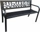 Fancy Garden Ławka ogrodowa z oparciem LISSA stalowa plastikowa 124 cm 1