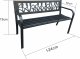 Fancy Garden Ławka ogrodowa z oparciem LISSA stalowa plastikowa 124 cm 2
