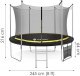 Trampolina ogrodowa Springos Trampolina ogrodowa dla dzieci 8 FT 245cm z siatką i drabinką UNIWERSALNY 15