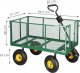 Springos Wózek ogrodowy transportowy metalowy 400 kg zielony UNIWERSALNY 11