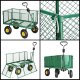 Springos Wózek ogrodowy transportowy metalowy 400 kg zielony UNIWERSALNY 12