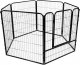 Springos Kojec dla zwierząt wybieg klatka dla psa 184x94x100 cm czarna UNIWERSALNY 5