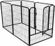 Springos Kojec dla zwierząt wybieg klatka dla psa 184x94x100 cm czarna UNIWERSALNY 6