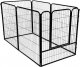 Springos Kojec dla zwierząt wybieg klatka dla psa 184x94x100 cm czarna UNIWERSALNY 7