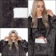 Springos Kocobluza damska męska oversize koc bluza 2w1 z kapturem XXL ciepła ciemny szary UNIWERSALNY 6