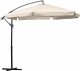 Lehmann PARASOL ogrodowy DUŻY SKŁADANY SOLIDNY z WYSIĘGNIKIEM i FALBANĄ 350cm MOCNY beżowy 1