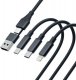 Kabel USB 3MK USB-A + USB-C - USB-C + microUSB + Lightning 1.5 m Czarny (5903108541244) 7