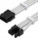 AsiaHorse Przedłużacz do zasilacza w oplocie ATX 6+2 8 PIN Biały 18 AWG AsiaHorse 2