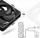 Wentylator upHere U2K Czarny 3-pack 5