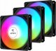 Wentylator upHere NT12CF4 RGB Czarne 3-pack 1