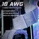 AsiaHorse Zestaw białych przedłużaczy kabli AsiaHorse do zasilacza ATX Kable 4 KIT 18 AWG PC 4