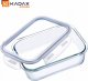 Kadax KADAX Szklany Pojemnik Na Żywność 370ml Z Pokrywką Pudełko Śniadaniówka 5