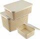 Kadax KADAX Pudełko Z Pokrywą Pojemnik Koszyk Organizer Zestaw 4,5L+12L+18L 9
