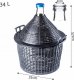 Kadax KADAX Gąsior Na Wino Balon Do Wina 34 Litry Rurka Korek W Koszyku Zestaw 2