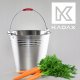 Kadax KADAX Wiadro Stalowe Nierdzewne Z Rączką 5L Metal 6