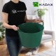 Kosz na pranie Kadax KADAX Kosz Plastikowy Elastyczny Na Pranie Uniwersalny 26L Uchwyty Zielony 4