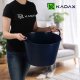 Kosz na pranie Kadax KADAX Kosz Plastkowy Na Pranie Uniwersalny 26L Kwadratowy Uchwyty Granat 6