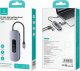 HUB USB Usams USAMS Adapter HUB 6in1 2xUSB 3.0/TF/SD/USB-C/HDMI PD100W gray/tarnish SJ642HUB01 (US-SJ642) 5