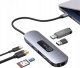 HUB USB Usams USAMS Adapter HUB 10in1 3xUSB 3.0/TF/SD/USB-C/HDMI/RJ45/VGA PD100W gray/tarnish SJ644HUB01 (US-SJ644) 2