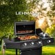 Lehmann Texas 3+1 Grill ogrodowy gazowy 8.4 kW 32.5 cm x 53 cm 3