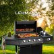 Lehmann Ohio Grill ogrodowy gazowy 9.3 kW 32.5 cm x 61 cm 1