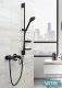 Sotbe SOTBE LOFT SVART bateria wannowa ścienna + wysoka bateria umywalkowa ruchoma 6