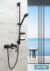Sotbe SOTBE LOFT SVART bateria wannowa ścienna + wysoka bateria umywalkowa ruchoma 10