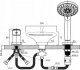 Sotbe SOTBE MALSELVA bateria wannowa 3-otworowa + bateria umywalkowa wysoka obrotowa 5