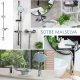 Sotbe SOTBE MALSELVA bateria wannowa 3-otworowa + bateria umywalkowa wysoka obrotowa 9