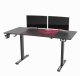 Biurko Ultradesk Level V2 RED Czarne 140 cm x 68 cm Czerwona podkładka 4