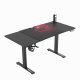 Biurko Ultradesk Level V2 RED Czarne 140 cm x 68 cm Czerwona podkładka 6
