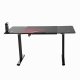 Biurko Ultradesk Level V2 RED Czarne 140 cm x 68 cm Czerwona podkładka 9
