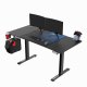 Biurko Ultradesk Level V2 BLUE Czarne 140 cm x 68 cm Niebieska podkładka 1
