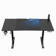 Biurko Ultradesk Level V2 BLUE Czarne 140 cm x 68 cm Niebieska podkładka 7