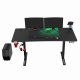 Biurko Ultradesk Level V2 Green Czarne 140 cm x 68 cm Zielona podkładka 2
