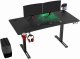 Biurko Ultradesk Level V2 Green Czarne 140 cm x 68 cm Zielona podkładka 3
