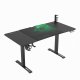 Biurko Ultradesk Level V2 Green Czarne 140 cm x 68 cm Zielona podkładka 6