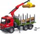 Bruder Ciężarówka Mercedes Benz Arocs z dźwigiem do przewozu drewna + 3 kłody (GXP-882721) 7