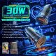 Ładowarka Wekome Ładowarka samochodowa USB-C & USB-A Fast Charging 30W Czarna / Przezroczysta 3