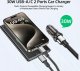 Ładowarka Wekome Ładowarka samochodowa USB-C & USB-A Fast Charging 30W Czarna / Przezroczysta 5
