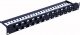 Techly Techly 367836 Patch panel 24x Keystone RJ45 Cat6a UTP, 1U, porty ukośne 1