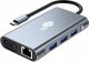 HUB USB TB Print HUB Adapter USB C 8w1 HDMIx2 USB VGA RJ45 PD 1