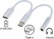 PremiumCord PremiumCord Převodník USB-C na audio konektor jack 3,5mm female + USB typ C konektor pro nabíjení 1