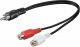 PremiumCord PremiumCord Kabel 1x CINCH male - 2x CINCH female 20cm 2