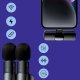 Mikrofon 4kom.pl 2x mikrofon krawatowy bezprzewodowy USB-C typ C Android iOS do telefonu tabletu małe mikrofony zestaw dwóch mikrofonów 14