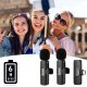 Mikrofon 4kom.pl 2x mikrofon krawatowy bezprzewodowy USB-C typ C Android iOS do telefonu tabletu małe mikrofony zestaw dwóch mikrofonów 5