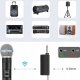 Mikrofon Puluz 2x Bezprzewodowy Mikrofon Studyjny Dynamiczny 30m UHF + Odbiornik na 6,35mm i 3,5mm / PU644B 7