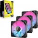 Wentylator Corsair iCUE LINK RX120 RGB Czarny 3-pack 3